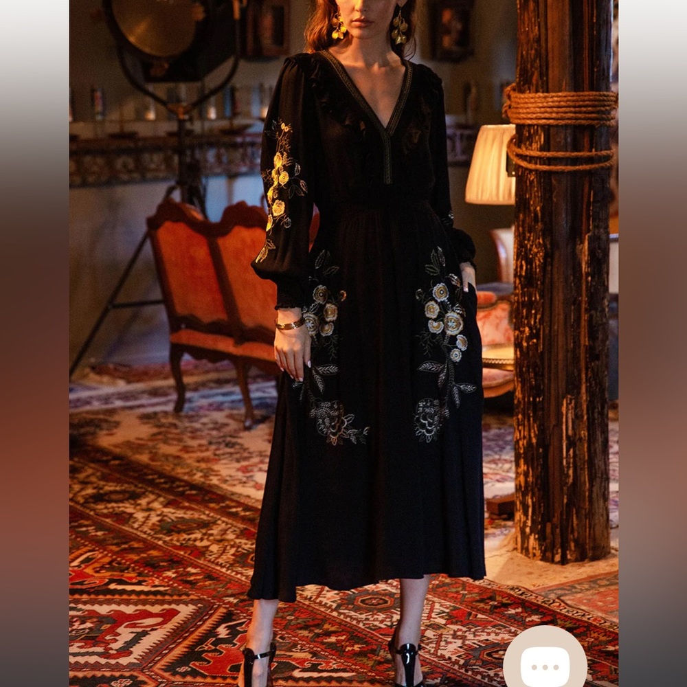 🆕 Hale Bob Junia Embroidered Midi Dress XL